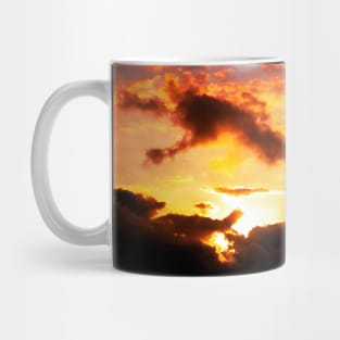 Gold Sunset And Dark Mist Mug